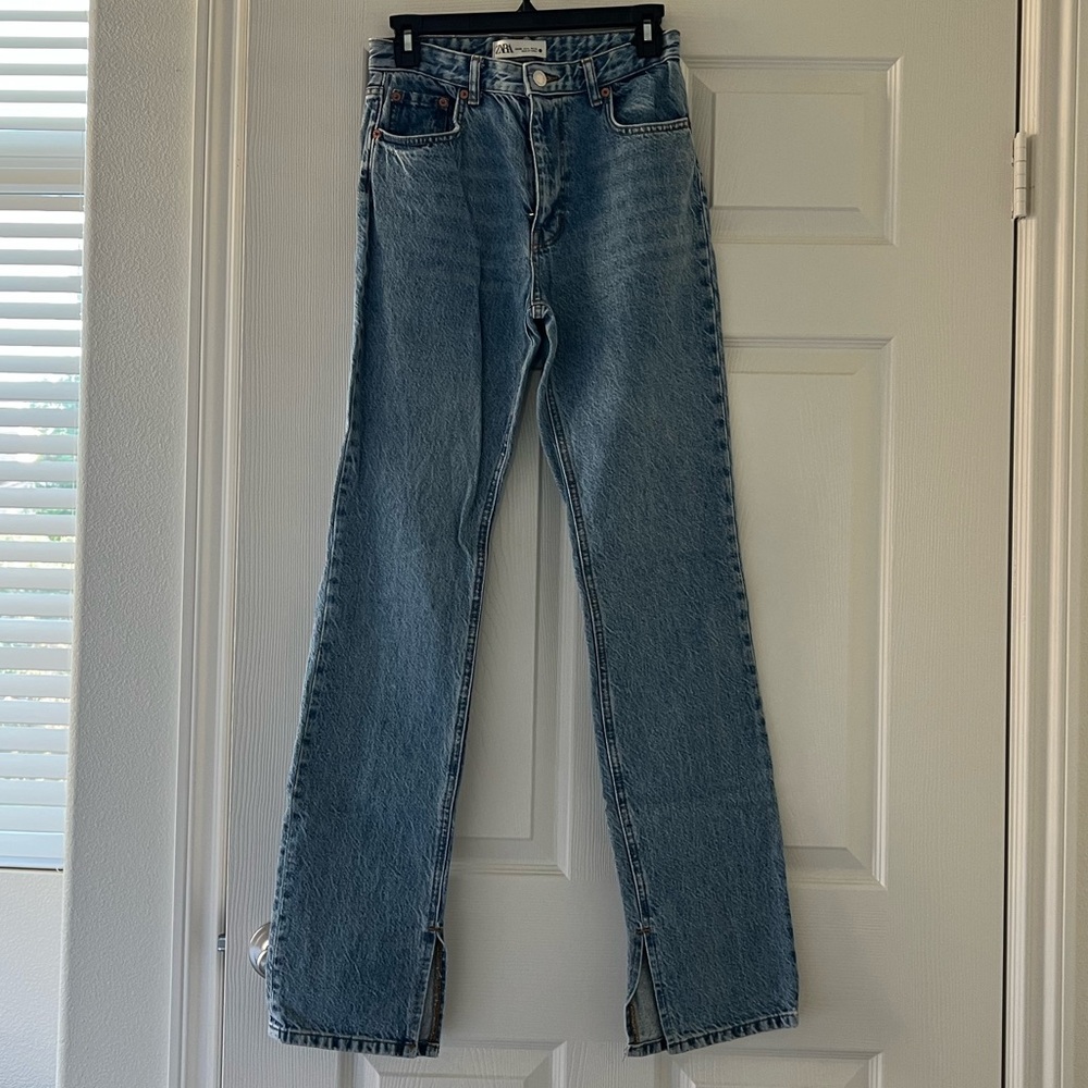 Zara Light Blue Denim Pants